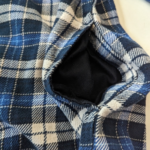 ORVIS Heavy Weight Flannel Shirt Men's Hand Pockets Long Sleeve in Blue Size L - Picture 6 of 14